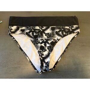 black white  BPC   lined swimsuit bikini bottom size US 10